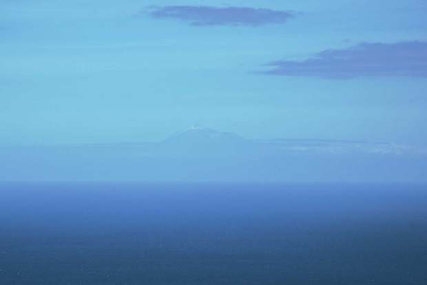 Blick auf Spaniens hchsten Berg, den Teide (heute mit Schnee :-)