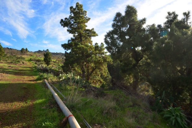 Sdlicher Barranco, Blick nach Osten, vorhandene Versorgungsleitungen