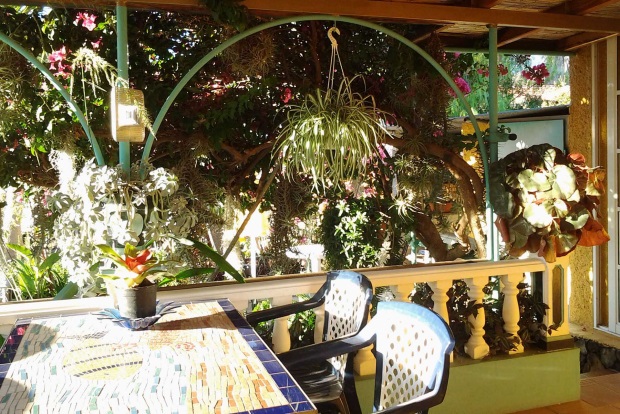 berdachte Terrasse