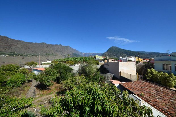 Blick von der Dachterrasse nach Sdosten in die Caldera de Taburiente