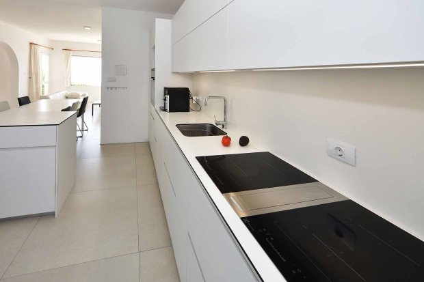 Kchen-, Ess- und Wohnbereich