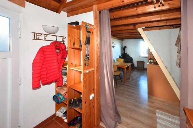 Windfang, Wohnk�che, Aufgang zum Alkoven