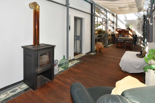 Wintergarten, Kaminofen, Durchgang Schlafzimmer 1